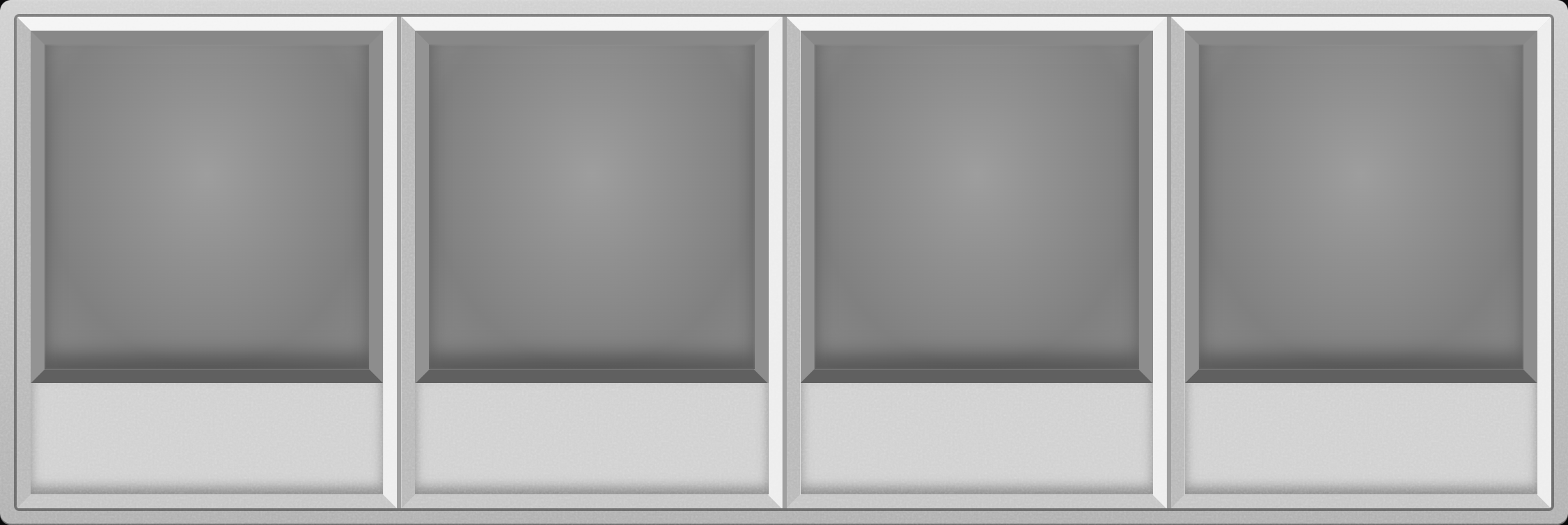 Frosted White Display Case (1x4)